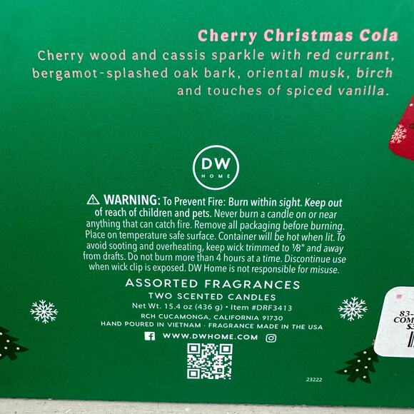 🎄 DW Home Joyful Pop Holiday Candle Set – Cherry Cola & Jingle Juice - Picture 4 of 4